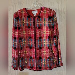 NWOT NITELINE DELLA ROUFOGALI SILK BEADED EVENING JACKET